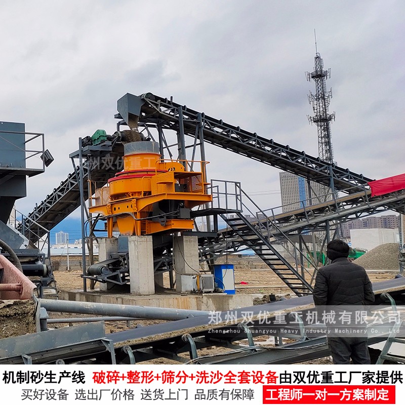 日产1000吨流动式一体制砂机在淄博开工大吉